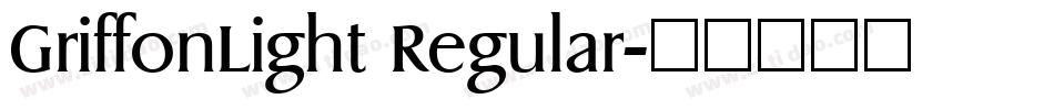 GriffonLight Regular字体转换